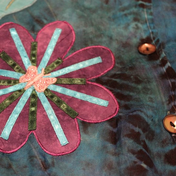 NWOT- Indigo Moon, 2 piece blouse/tank, size medium - Picture 11 of 11